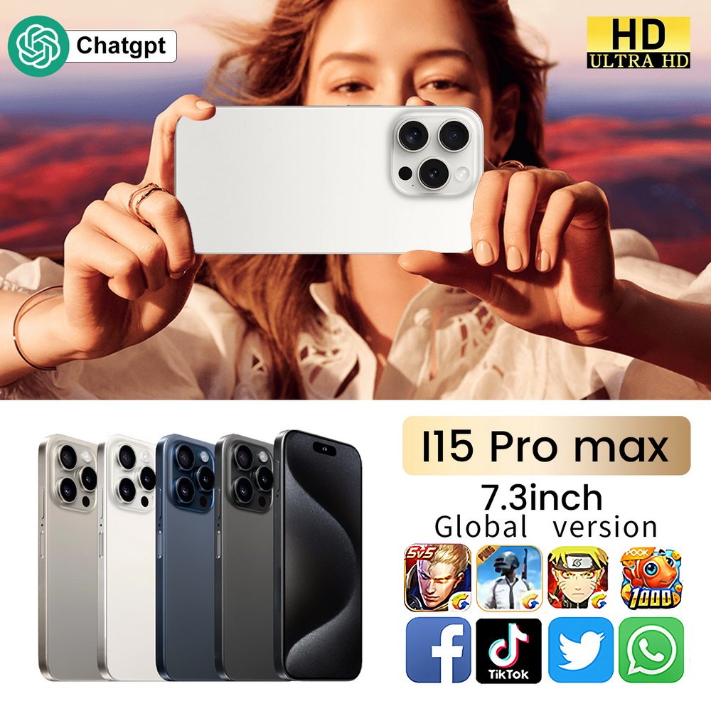 2024 New Arrival HD 5G Game Smart Island Capsule Screen Smart Phone Fingerprints Unlocking Facial Recognition Mobile Phone